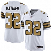 Nike Men & Women & Youth Saints 32 Tyrann Mathieu White Color Rush Limited Stitched Jersey,baseball caps,new era cap wholesale,wholesale hats
